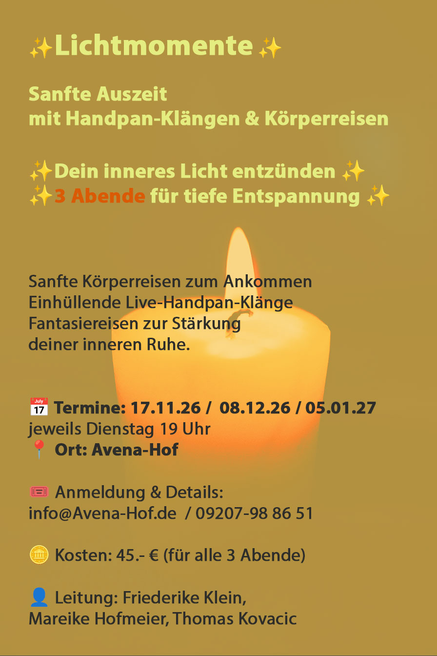 Lichtmomente - sanfte Auszeit mit Handpan Klängen und Körperreisen